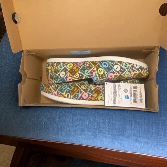 Toms X Monopoly Womens Alpargata Slip-On Shoes Size W10 Money Print Canvas - Picture 16 of 16